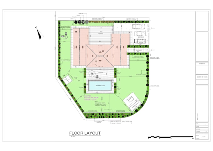 create 2d landscape site plan, backyard layout, garden and planting plan design
