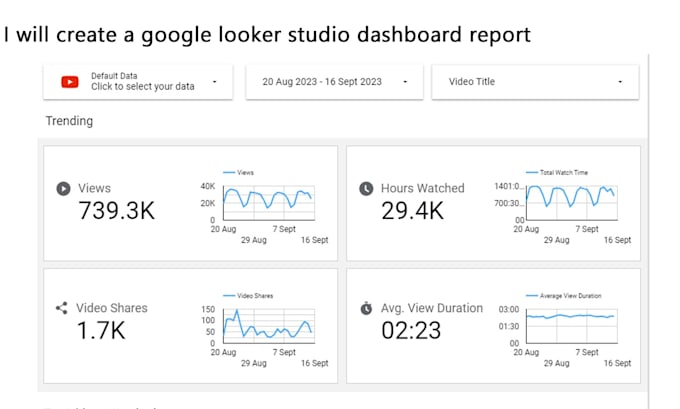 Create a google looker studio dashboard reports by Rthanujan | Fiverr