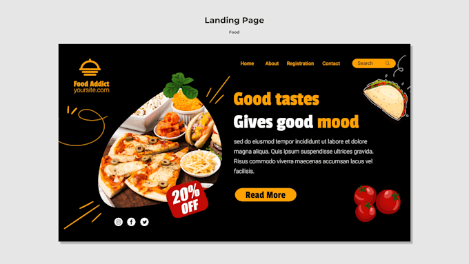 create restaurant booking, and food delivery website