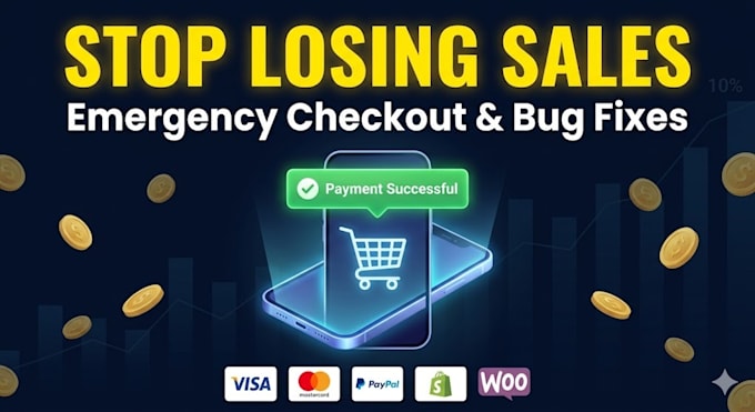 urgently fix shopify or woocommerce errors, bugs, and checkout issues