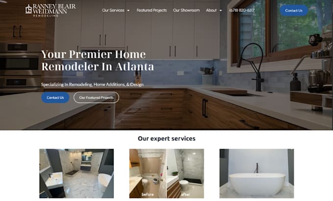 design handyman website general contractor website