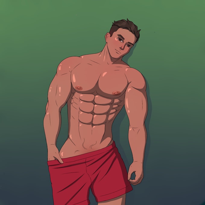 draw nsfw gay art, yaoi, bara