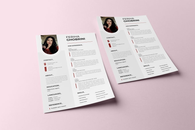 do professional resume design, modern CV design, update resume with cover letter