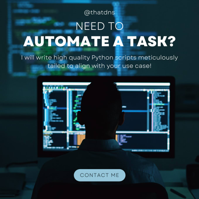 Write python scripts for automation, data analysis, and more by Thatdns ...
