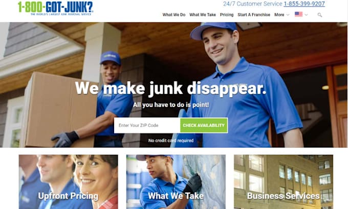 design junk removal website junk hauling dumpster, handyman website