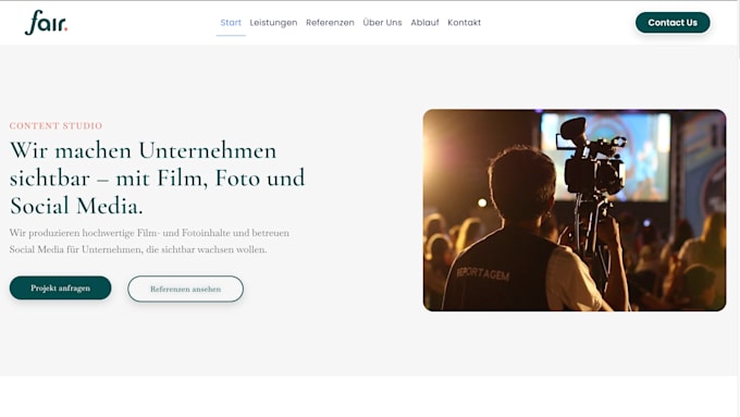 design a modern photography website in wordpress