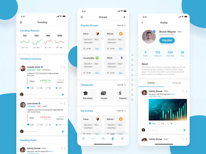 Do unique mobile app ui ux design using figma by Wasifrajpoot78 | Fiverr