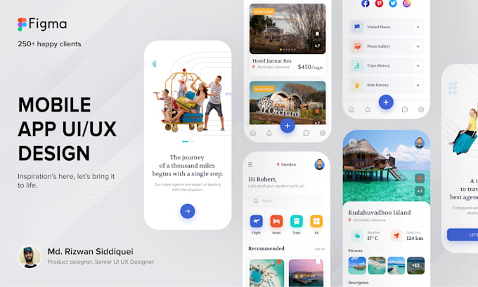 Do ui ux of your mobile app design in figma or xd by Rizwanjpi1994 | Fiverr