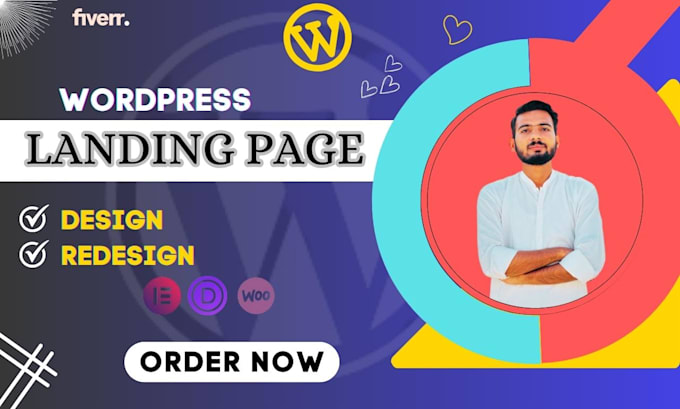 design and revamp wordpress landing page using divi or elementor pro