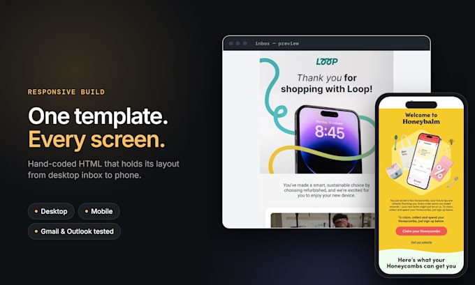 design and code an HTML email template or newsletter