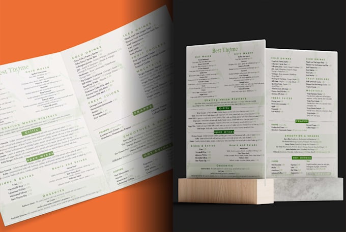 create restaurent menu design, digital menu, food menu and flyer