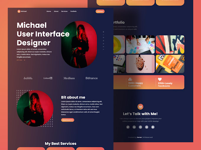 Create full responsive landing page figma design with only html and css ...