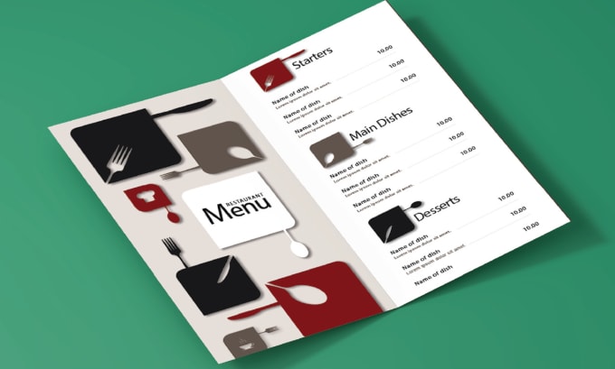 design modren creative resturant menu card,food flyer design
