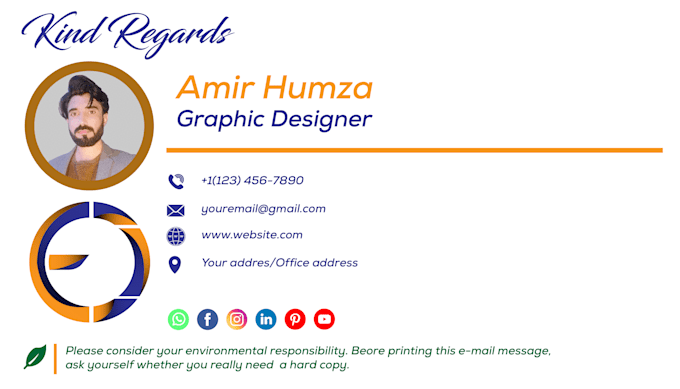 make clickable html and animated email signature