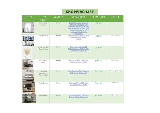 do home interior design with ikea shopping list and mood board