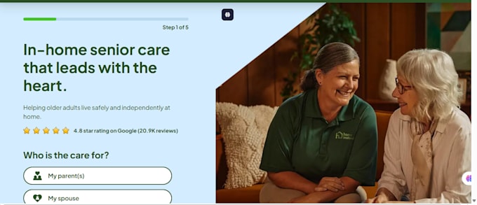 a home care agency, senior care and healthcare website