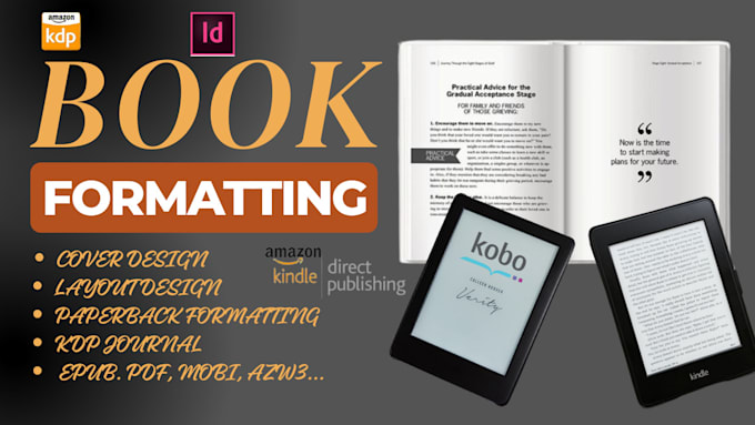do book formatting, paperback formatting, kindle formatting for print and ebook