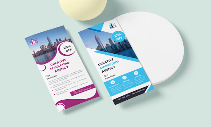 do amazing rack card, dl flyer and door hanger design
