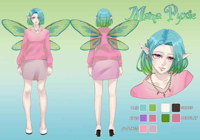 draw character or reference sheet for your oc
