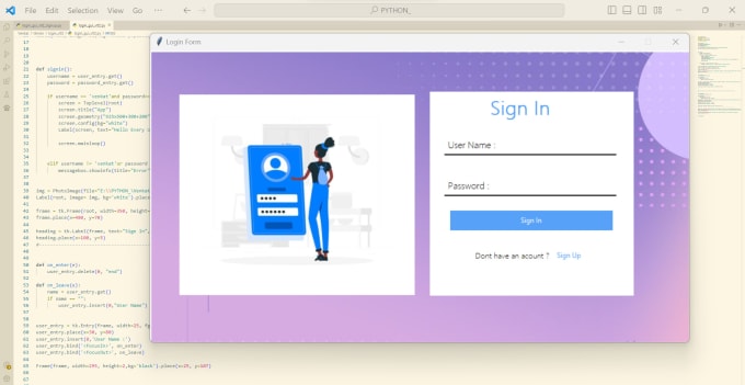 Make python graphical user interface gui project by using tkinter by ...