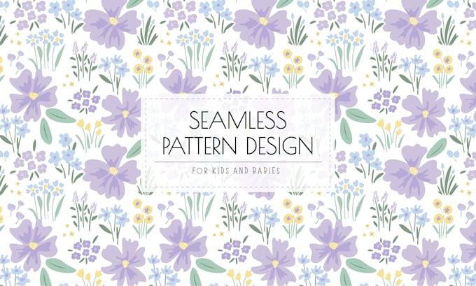 design unique seamless pattern for kids, baby products