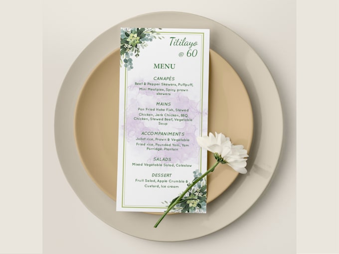 elegant wedding menu designs for your special day