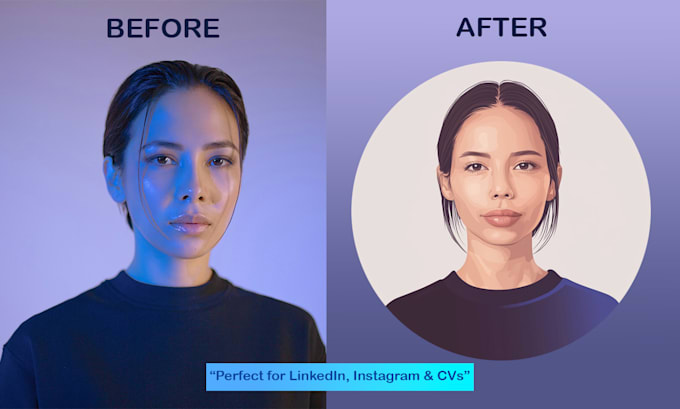 design a clean professional vector avatar for linkedin or social media