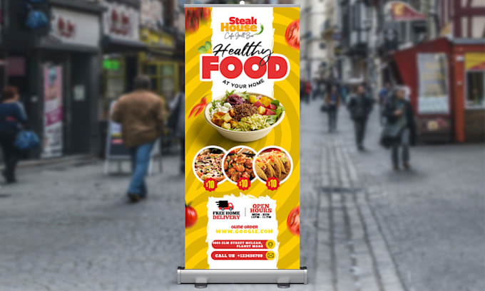 craft a corporate roll up, pull up and retractable banner for you