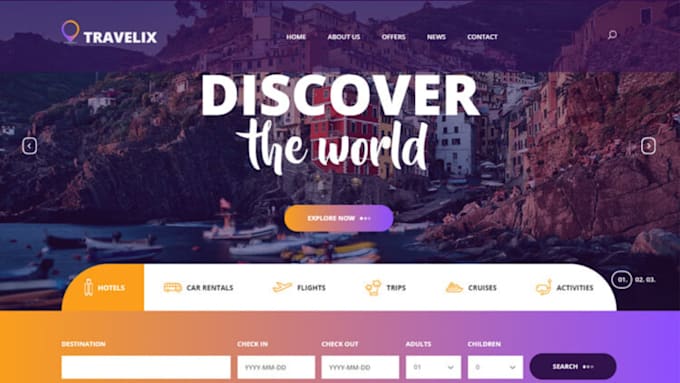 create a travel website with wordpress for you