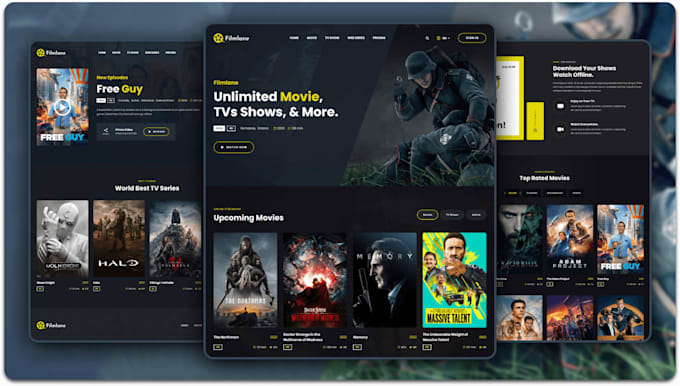 create responsive website using html, css, js and react