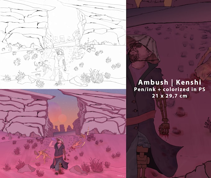 draw illustration with a comic style