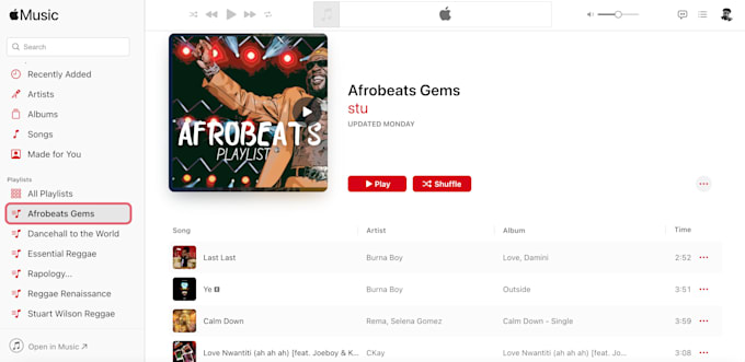 do apple music promotion on popular afrobeats playlist