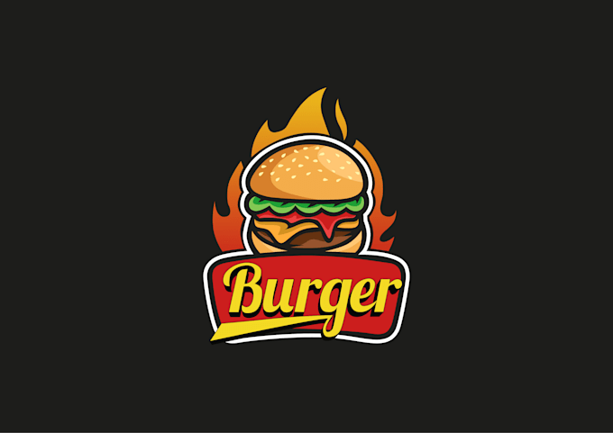 design burger logo, pizza, restaurant