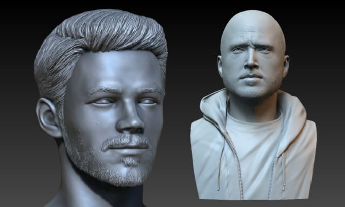 sculpter une tête 3D stylisée visage 3D buste 3D modèle de tête 3D réaliste