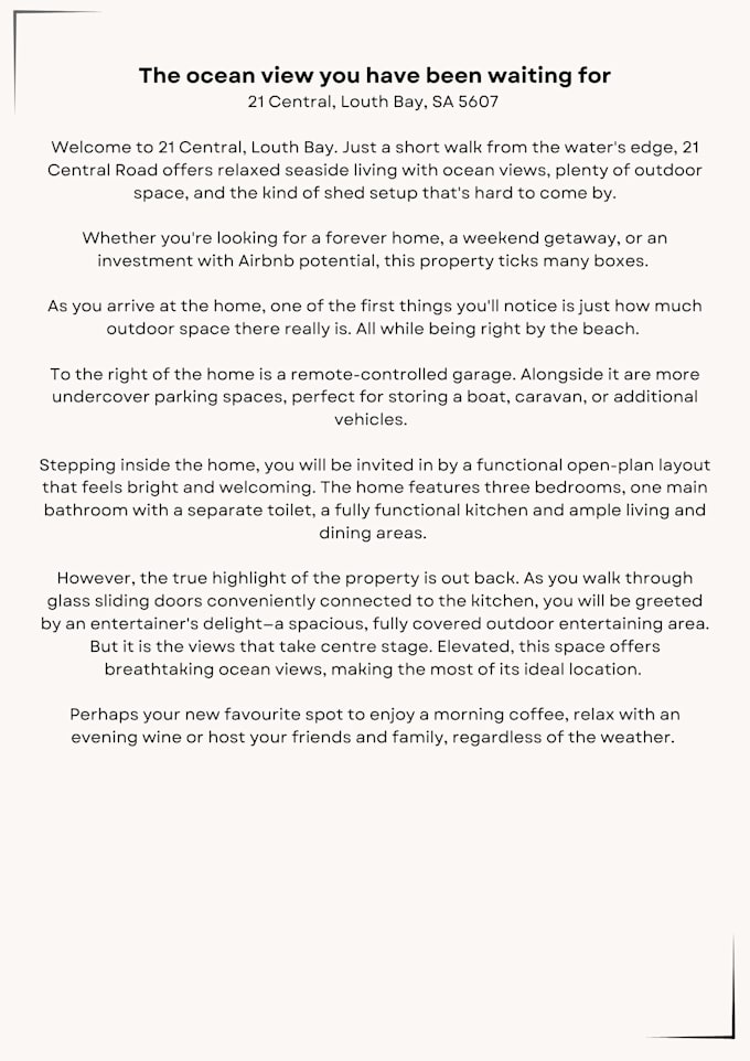 write real estate property listings that sell