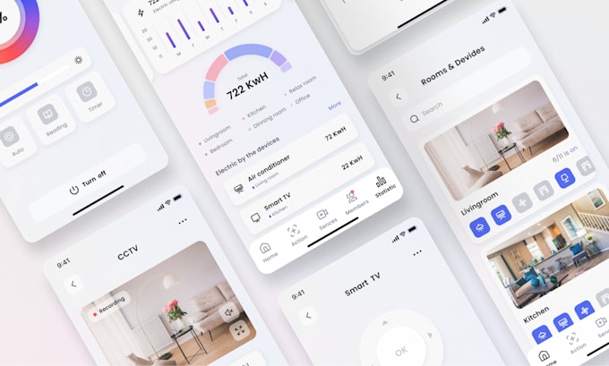 design UI UX for smarthome mobile app