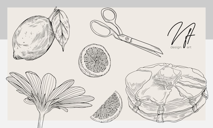 create sketch illustration fully hand drawn