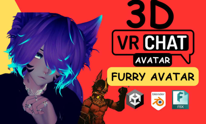 Model quality 3d model for vrchart avatar, furry avatar, vrchat ...