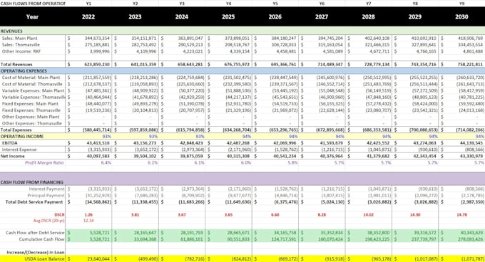 do financial projections for you