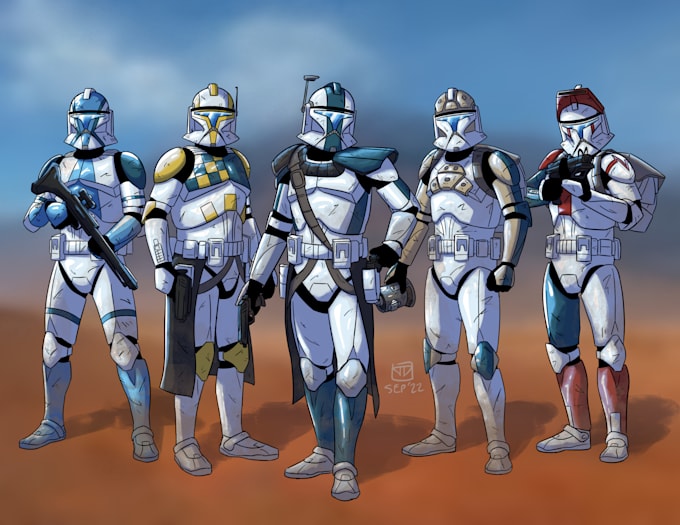 Draw custom clone troopers for you by Tdavisarts | Fiverr