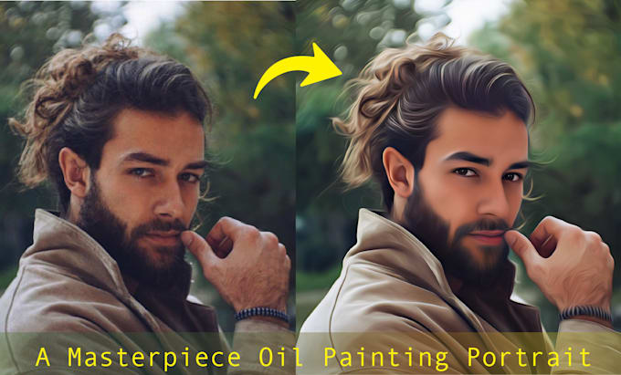 draw a digital oil painting portrait
