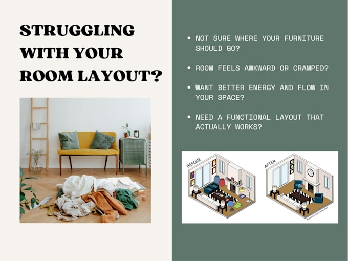 design a room layout and furniture arrangement plan