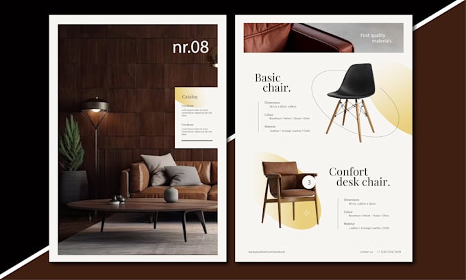 design product catalog, lookbook, linesheet, brochure, and whitepaper