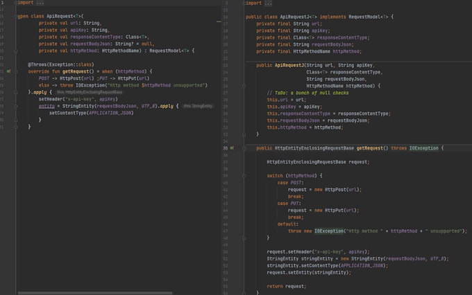 develop android app using kotlin and java