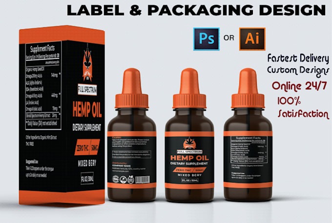 do professional packaging and label designs, product packaging design