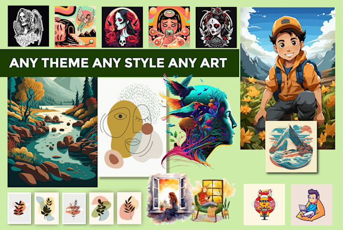 create any kind of vector art, vector illustration, digital art for you