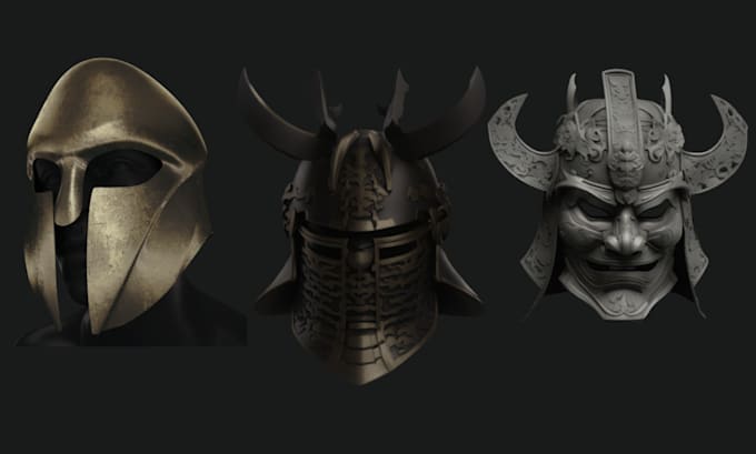 create 3d model, 3d mask, 3d helmet, cosplay, for 3d printing
