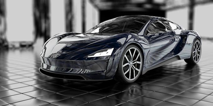 do 3d car modeling with high quality exterior and interior