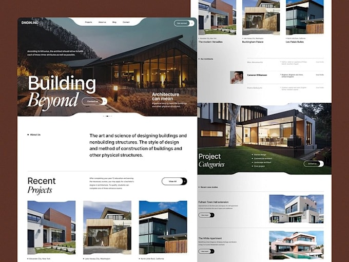 develop a house architect website wordpress for UK london
