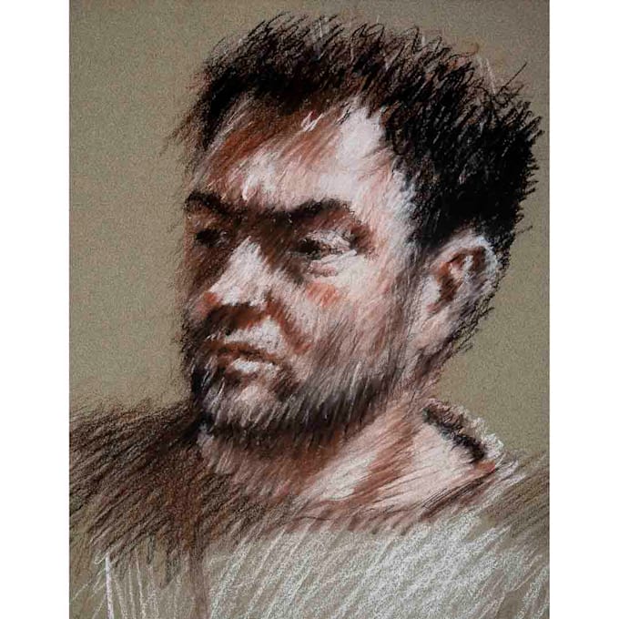 create a traditional freehand portrait drawing